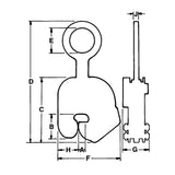 Caldwell Model TL Vertical 90° Locking Lifting Clamp Caldwell