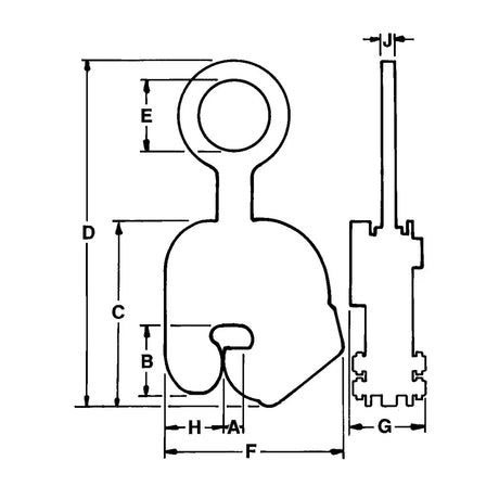 Caldwell Model TL Vertical 90° Locking Lifting Clamp Caldwell