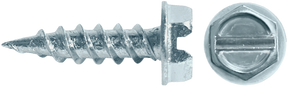 NEEDLE POINT SCREWS - SLOTTED HEX WASHER HEAD (Zinc) Daggerz