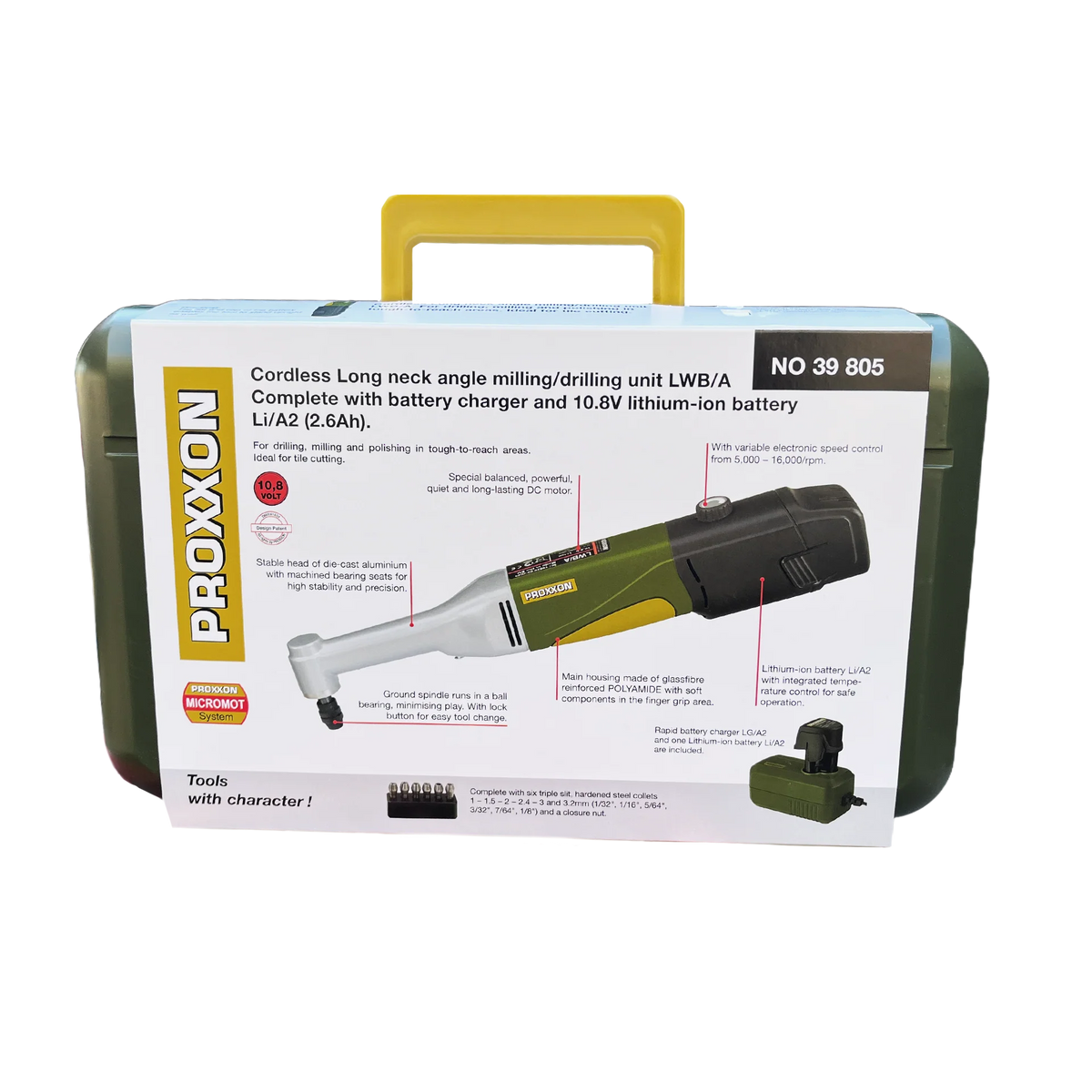 Proxxon Cordless Long Neck Angle Milling/Drilling Distar