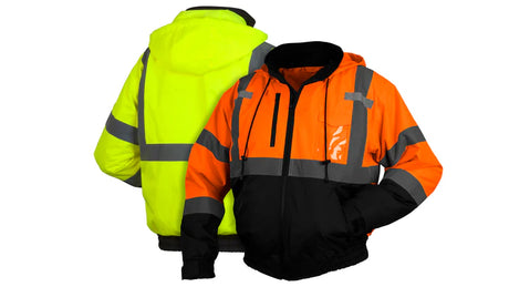 Pyramex RJ31: Type R - Class 3 Hi-Vis Orange & Lime Jacket Pyramex