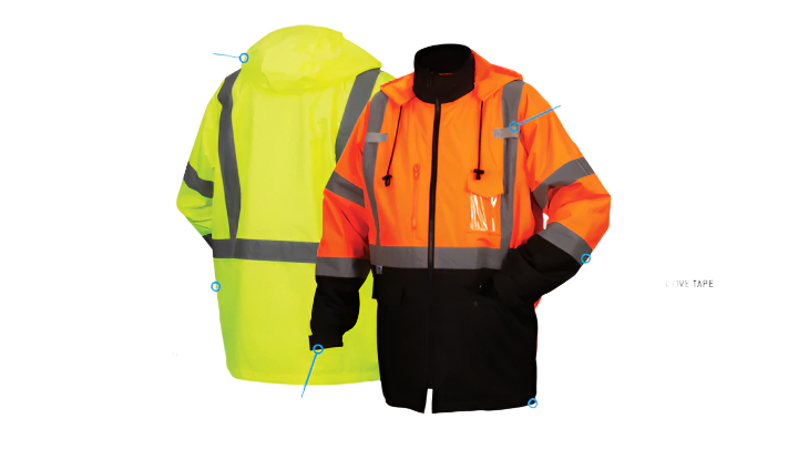 Pyramex Hi-Vis Class 3 Lime & Orange Parkas - RP31 Series Pyramex
