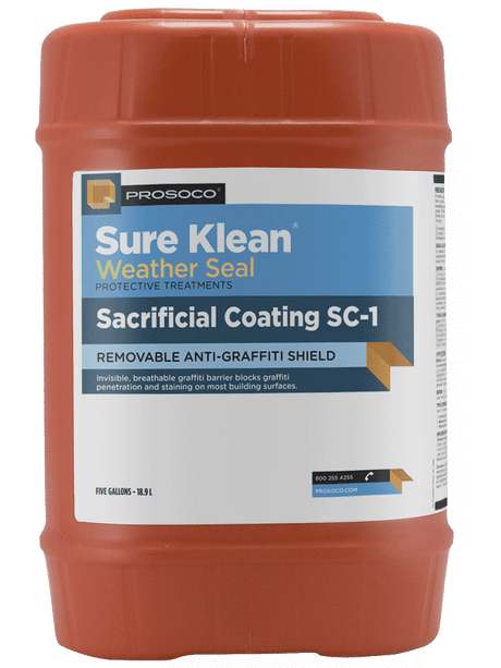Sacrificial Coating SC-1 Anti-Graffiti Shield - Pallet of 32 Units (5 Gallon Units) Prosoco