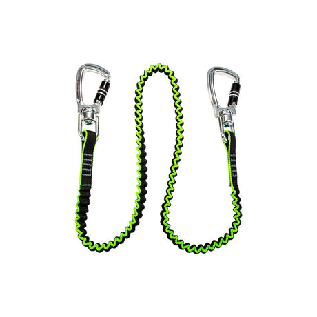 35 lb. Medium Duty Elasticated Tool Tether: 2 Carabiners Safewaze
