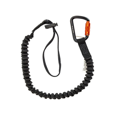 15 lb. Elasticated Tool Tether: Carabiner, Cinch Safewaze