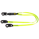 Arc Flash 6′ Energy Absorbing Lanyard: Dual Leg, Dielectric Snap Hooks Safewaze