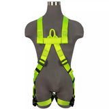 Arc Flash Full Body Harness: DE 1D, Soft Sternal Loop, DE MB Torso, DE QC Legs Safewaze