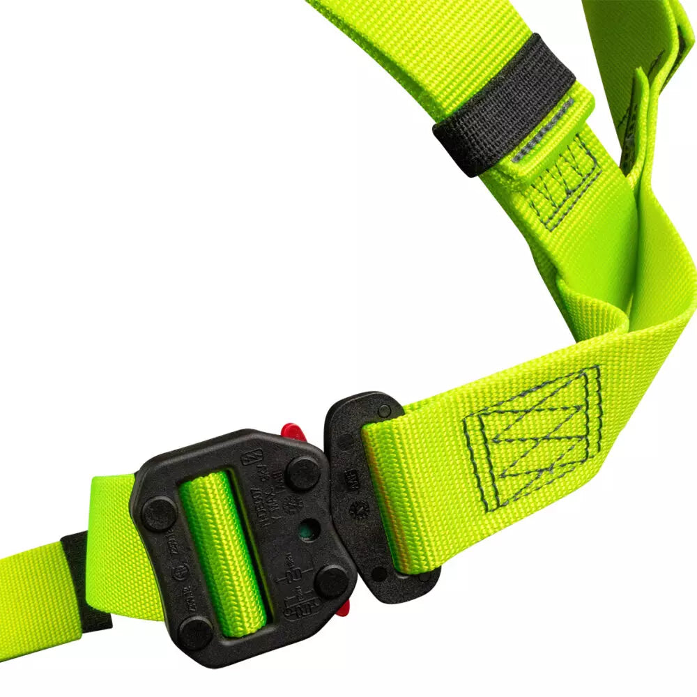 Arc Flash Full Body Harness: DE 1D, Soft Sternal Loop, DE MB Torso, DE QC Legs Safewaze
