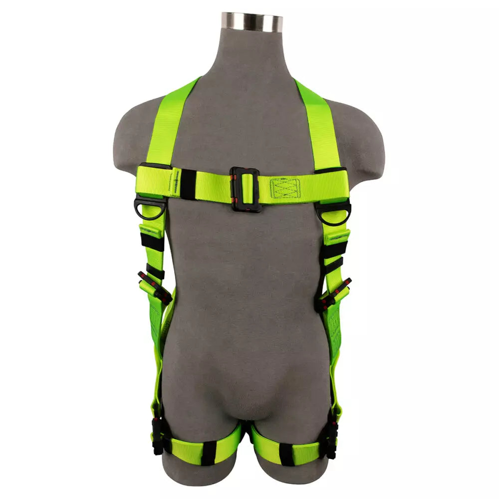 Arc Flash Full Body Harness: Soft Loop, 1D, DE MB Torso, DE MB Chest, DE QC Legs Safewaze