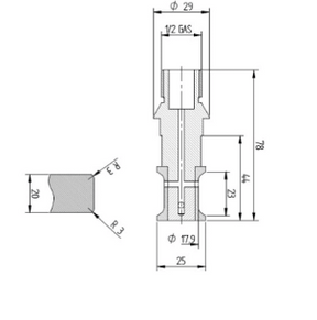 Diamut CNC Sink Router Bits for Stone Fabrication DGH75373.23 Diamut 2 CM P1