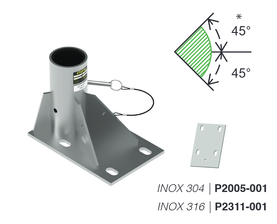 Floor Adapter System IN-2005 Safewaze Floor adapter