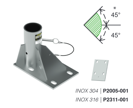 Floor Adapter System IN-2005 Safewaze Floor adapter