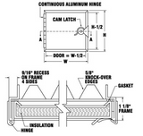 Hinge and CAM Latch Duct Door Karp
