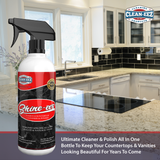 Granite Cleaner & Sealer Kit With Free Microfiber Cloth 24oz Clean-eez