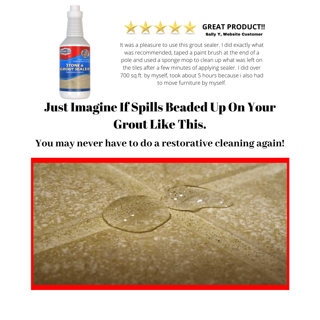 Grout & Natural Stone Tile Sealer 32oz Clean-eez