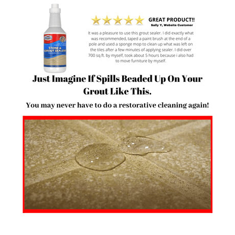 Grout & Natural Stone Tile Sealer 32oz Clean-eez