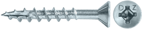 LOK WOOD SCREWS- SQUARE PHILLIPS FLAT WITH NIBS COARSE TYPE 17 (ZINC) Daggerz