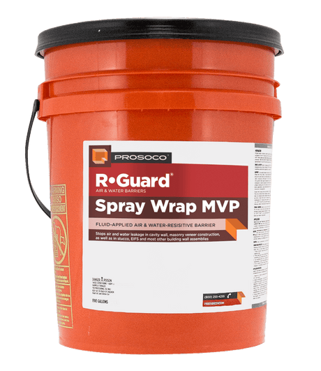 R-Guard Spray Wrap MVP Air & Water-Resistive Barrier - Bulk Prosoco