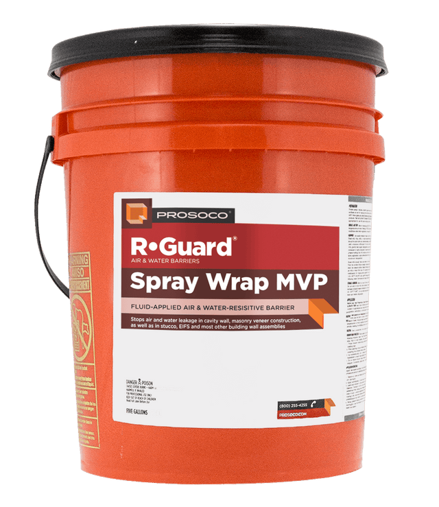 R-Guard Spray Wrap MVP Air & Water-Resistive Barrier - Bulk Prosoco