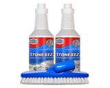 Stone-eez 2 Bottle Kit with Free Stand-Up Grout Brush Clean-eez