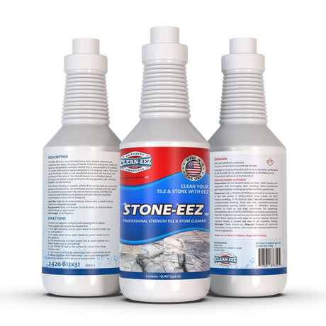 Stone-eez 2 Bottle Kit with Free Stand-Up Grout Brush Clean-eez