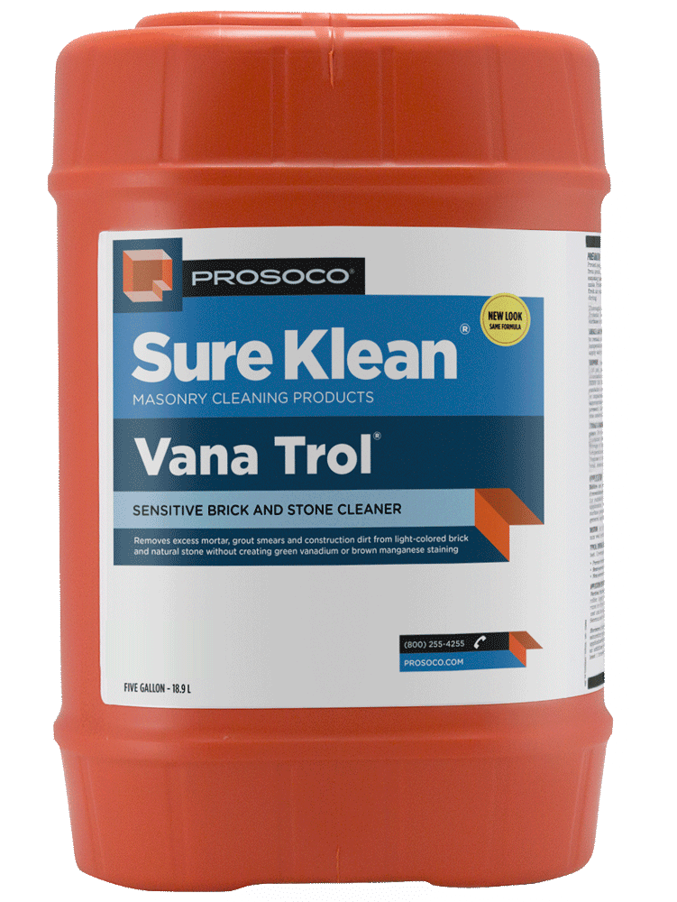 Prosoco Vana Trol Masonry Cleaner 10030-05GAL Prosoco 25 Gallon (5 Units of 5 Gallons)