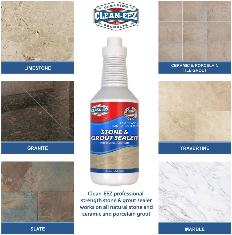 Grout & Stone Sealer + Stand-up Sealer Brush Clean-eez