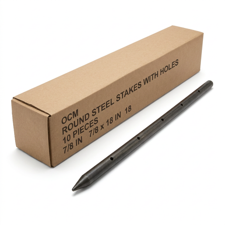 Steel Stake (10 Pieces) SS87X18-RH OCM 7/8" 18"