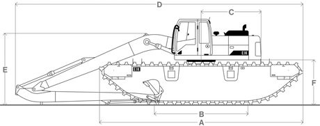 Amphibious Undercarriage for Floating Excavator - AM80-5E EIK Solutions