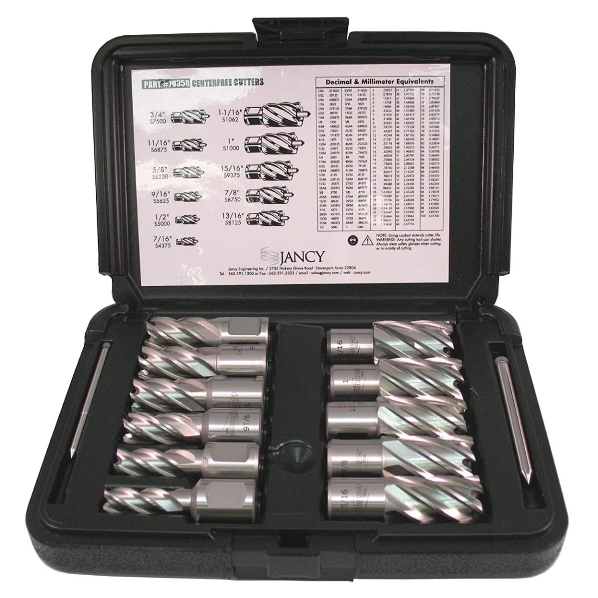 FEIN Slugger 11-Piece Cutter Set 7/16 in to 1-1/16 in - 3/4 in Straight Shank 63134999020 FEIN HSS 1 in