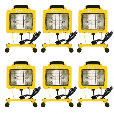 500 Watt Heavy-Duty Halogen Work Light – Pack of 6 Lights