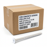 CON CONCRETE SCREWS - PHILLIPS FLAT ( BRONZE & WHITE COATING)