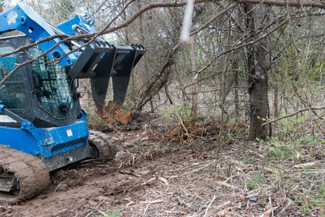 Blue Diamond® Skid Steer Tree Grubber Attachment Blue Diamond Attachments