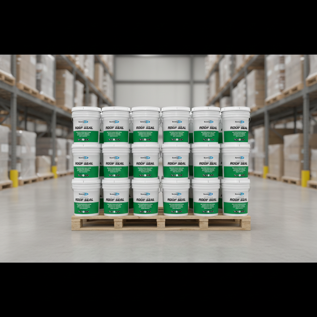 Silicone Roof Seal 100% Waterproof Silicone Roof Coating - Pallet of 36 Units (5 Gallon Units) Bond It