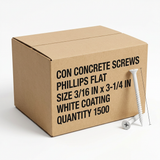 CON CONCRETE SCREWS - PHILLIPS FLAT ( BRONZE & WHITE COATING)