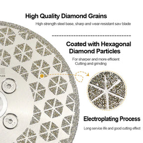 Electroplated Duo Blade Hex Shape with Flange Diamond Tool Store