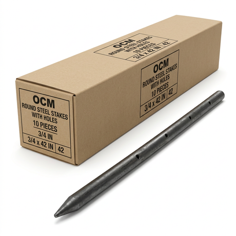 Steel Stake (10 Pieces) SS75X42-RH OCM 3/4" 42"