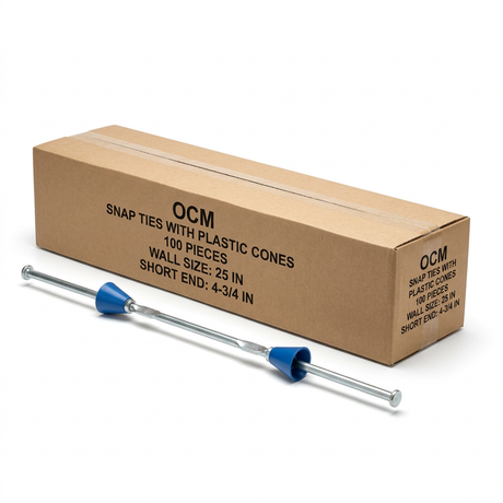 Snap Ties with Plastic Cones (100 Pieces) STSEC-25 OCM Short End (4-3/4") 25"