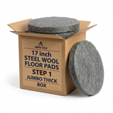 Amfi-USA 17" Diameter Steel Wool Floor Pads