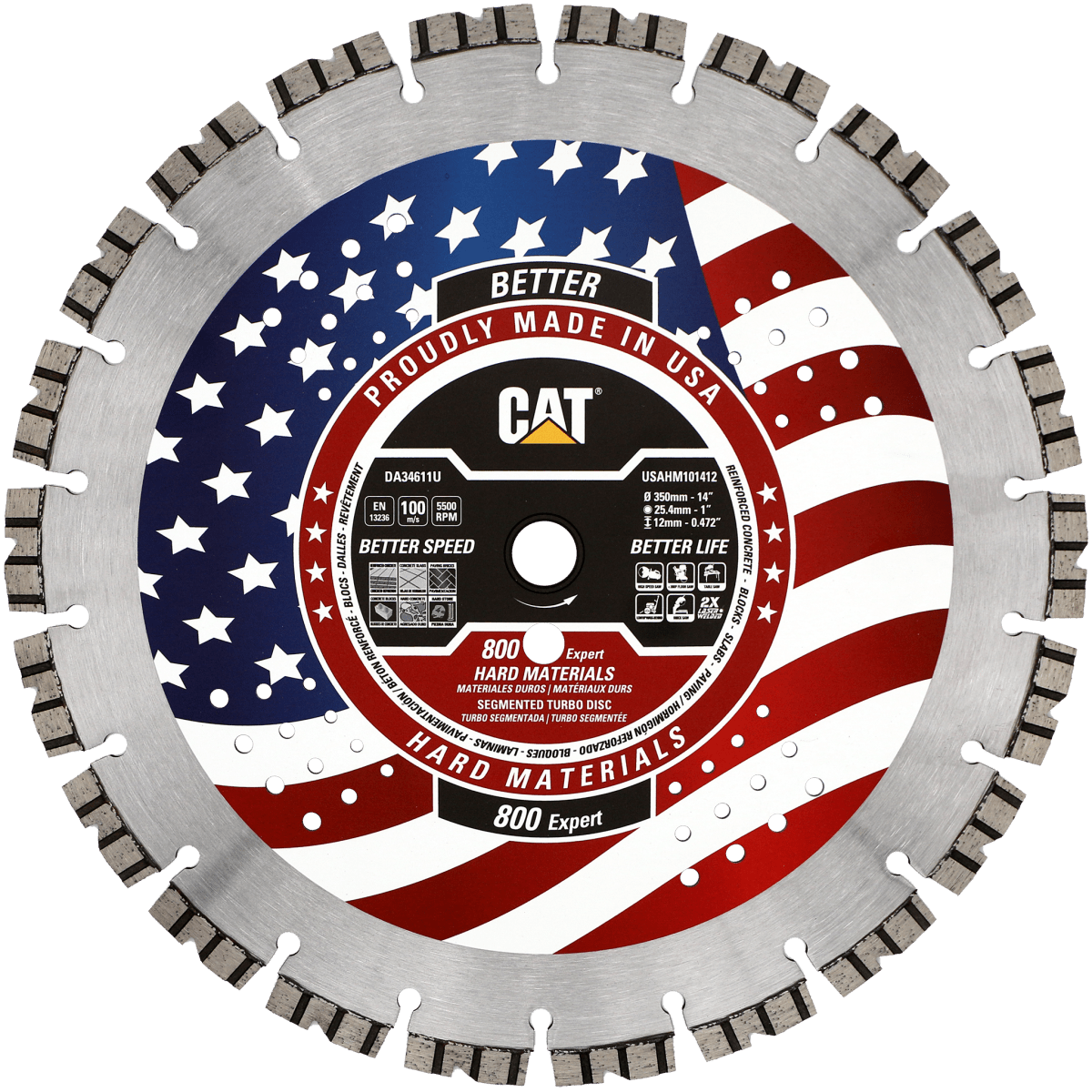 Caterpillar 800 Expert Diamond Blade for Hard Materials Cat Diamond Tools