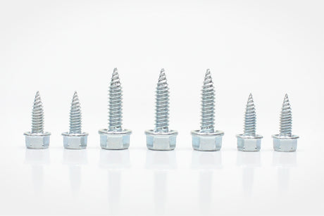 ZIP ULTRA SHARP POINT SCREWS - UNSLOTTED HEX WASHER HEAD (ZINC) Daggerz