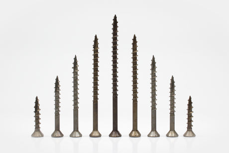 LOK WOOD SCREWS- SQUARE FLAT WITH NIBS COARSE TYPE 17 (LUBRICIZED) Daggerz