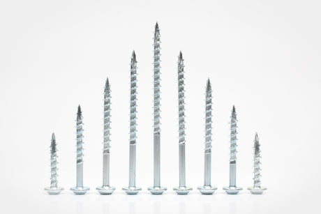 LOK WOOD SCREWS- SQUARE ROUND WASHER COARSE TYPE 17 (Zinc) Daggerz