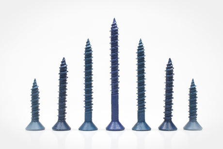 CON CONCRETE SCREWS - PHILLIPS FLAT (BLUE GUARD COATING) - #3 Phillips Daggerz
