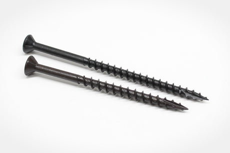LOK WOOD SCREWS- SQUARE FLAT WITH NIBS COARSE TYPE 17 (BLACK OXIDE) Daggerz