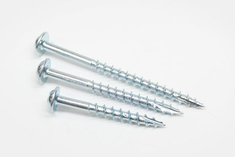 LOK WOOD SCREWS- SQUARE ROUND WASHER COARSE TYPE 17 (Zinc) Daggerz