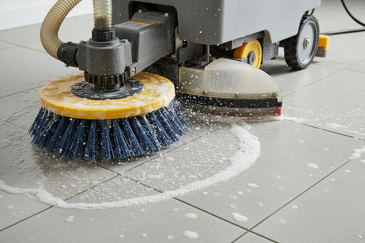 18 Inch Floor Scrubber Machine - Compact Auto Scrubber Diamond Tool Store