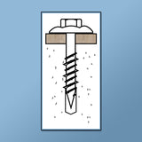 CON CONCRETE SCREWS - HEX FLANGE QUICK-CON ( BRONZE & WHITE COATING) Daggerz