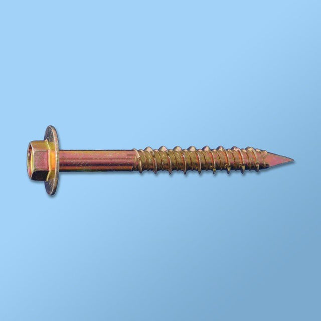 CON CONCRETE SCREWS - HEX FLANGE QUICK-CON (YELLOW ZINC) Daggerz