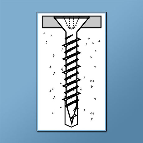 CON CONCRETE SCREWS - PHILLIPS FLAT (BLUE GUARD COATING) - #2 Phillips Daggerz
